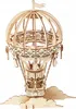 A 3D wooden model of a hot air balloon on a white background, with a cloud-shaped base. Anteprima dell’immagine prodotto