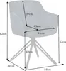 riess-ambiente Drehbarer Design Stuhl EUPHORIA petrol Samt Produktbild-Vorschau 16