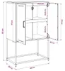 vidaXL Highboard Schwarz 68,5x38,5x107 cm Stahl Produktbild-Vorschau 8