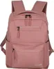 A pink Travelite KICK OFF backpack is shown against a white background. Produktbild-Vorschau
