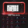 A red LAUNCH CRP 129 EVO OBD2 diagnostic tool is displayed with various feature icons and text below it. Produktbild-Vorschau