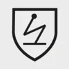 A black and white line drawing of a shield with a lightning bolt symbol inside, set against a light gray background. Náhled obrázku produktu