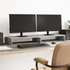 vidaXL Stojan na monitor Grey Sonoma 100x27x10 cm Materiál Náhľad obrázku produktu 1