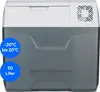 A front view of a MEDION mobile electric compressor cooler box. Produktbild-Vorschau