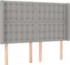 Boxspringbett mit Matratze & LED Hellgrau 140x200 cm Stoff Produktbild-Vorschau 8