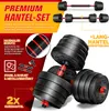 RE:SPORT® Hantelset 30 kg Kurzhanteln Langhantel Set Hantel Produktbild-Vorschau 2