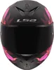 LS2 FF820 Rapid III Poppies Casco, nero/rosa, XS (53/54) Anteprima dell’immagine prodotto 4