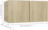 vidaXL 4-tlg. TV-Schrank-Set Sonoma-Eiche Holzwerkstoff Produktbild-Vorschau 7