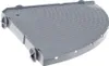 A gray plastic corner shelf with a grid pattern on its surface. Náhľad obrázku produktu