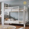 STILVORA Etagebed 90x200 cm met planken, kinderbed met Productafbeelding-voorbeeld 1