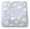 Coperta per bambini New Baby 80x90 blu con cuori Anteprima dell’immagine prodotto 1