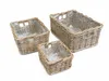 Rattan Pflanzkorb 3er Set Kubu Natural – rechteckig mit Produktbild-Vorschau 3