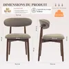 Lot de 6 Chaises, robustes et élégantes, style nordique Voir les images du produit 3