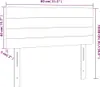 The Living Store LED Kopfteil Hellgrau 80x5x78/88 cm Samt Produktbild-Vorschau 6