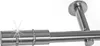 BASIT® Gardinenstange Set Edelstahl Look Metall Ø 19mm zur Produktbild-Vorschau 1