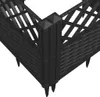 vidaXL Pflanzkasten mit Erdspießen Schwarz 123,5x43,5x43,5 Produktbild-Vorschau 6