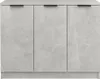 A front view of a gray sideboard with three doors. Anteprima dell’immagine prodotto