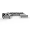 TRADA Gartenecksofa Bahama XL Streifen Grau Links 370x175 Produktbild-Vorschau 2