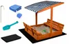 Bac à sable avec toit - jouets - et bâche de sol - 120 x Voir les images du produit 2