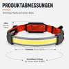 LED Stirnlampe 600 Lumen wiederaufladbar COB 210° Produktbild-Vorschau 3