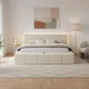 HOME DELUXE LED Bett aus Teddy-Stoff inkl. Stauraum – Produktbild-Vorschau 3