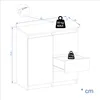 KOMTO Kommode mit 2 Türen und 2 Schubladen – Komodenschrank Produktbild-Vorschau 4