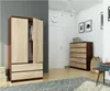 BDW, Kleiderschrank 2 Türen, 2 Schubladen, 180x90x51 cm, Produktbild-Vorschau 3
