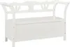 vidaXL Ławka biała 107x45x75,5 cm lite drewno jodła Podgląd zdjęcia produktu 1