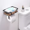 Rustikaler Toilettenpapierhalter im Landhausstil mit Ablage Produktbild-Vorschau 4