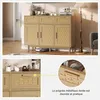 Credenza in legno e rattan con ante e cassetti, piedini Anteprima dell’immagine prodotto 6