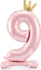 Stehender Folienballon Nummer 9 84cm rosa 67667 Produktbild-Vorschau 1