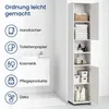 Úzka kúpeľňová skrinka - vysoká skrinka do kúpeľne so 6 Náhľad obrázku produktu 3