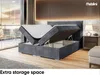 MEBLINI Boxspringbett mit Bettkasten - Gepolstert Produktbild-Vorschau 5