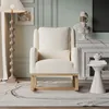 Fauteuil à bascule ProximaX en lin beige avec poche Voir les images du produit 5