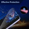 A screen protector is shown on a smartphone, with a background depicting space and asteroids, suggesting protection. Produktbild-Vorschau