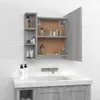 vidaXL Spiegelschrank mit LED Grau Sonoma 70x16,5x60 cm Produktbild-Vorschau 5