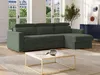 Ecksofa mit Matratze - Ecke wechselbar - Chenillestoff - Produktbild-Vorschau 2