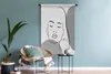 MuchoWow® Wandteppich Wandbehang Zeichnung - Frau - Schwarz Produktbild-Vorschau 5