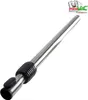 A close-up of a silver vacuum cleaner extension wand with a black ribbed grip and a black button/clip. Produktbild-Vorschau