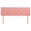 Kopfteile Rosa 160x7x78/88 cm Samt Produktbild-Vorschau 3