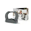 A product shot of a hearing amplifier and its packaging. Produktbild-Vorschau