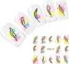 Tattoo Nail Art Feder Bunt Nagel Sticker Produktbild-Vorschau 1