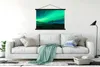 MuchoWow® Textilposter Nordlichter - Brücke - Island 120x80 Produktbild-Vorschau 3