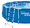 Summer Waves Stahl Poolleiter Pool Zubehör weiß/blau 64x146 Produktbild-Vorschau 3