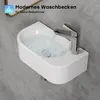 HOROW Mała umywalka wisząca, mini umywalka ścienna, Podgląd zdjęcia produktu 2