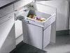 A pull-out trash bin is shown in a kitchen cabinet. Náhled obrázku produktu