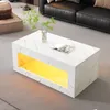 okwish Couchtisch Wohnzimmertisch Rechteckig, LED-Hochglanz Produktbild-Vorschau 1