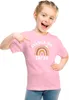 Kinder Mädchen T-Shirt Einschulung mit Namen Regenbogen Produktbild-Vorschau 2