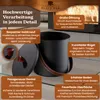 BLACK OAK Ascheeimer TOBA 5L – schwarz mit Deckel & Produktbild-Vorschau 4