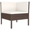 vidaXL 2 tlg. Garten Lounge Set mit Auflagen Poly Rattan Produktbild-Vorschau 4